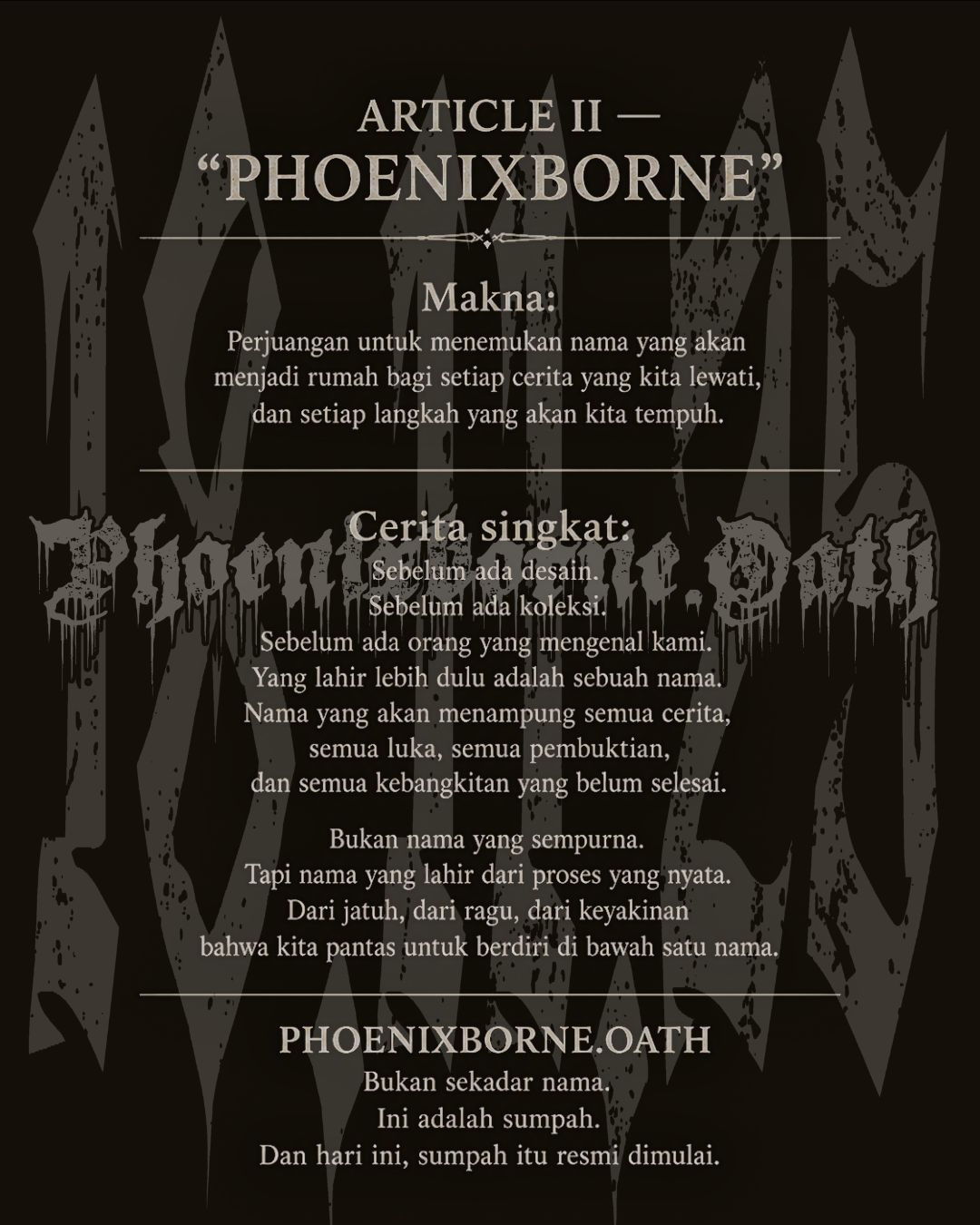 Phoenixborne Tee back view black t-shirt